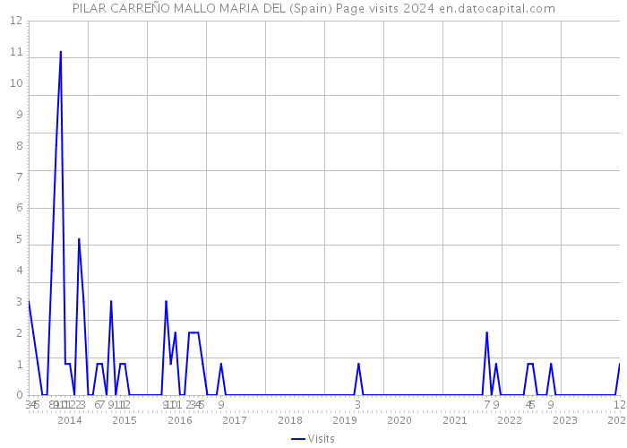 PILAR CARREÑO MALLO MARIA DEL (Spain) Page visits 2024 