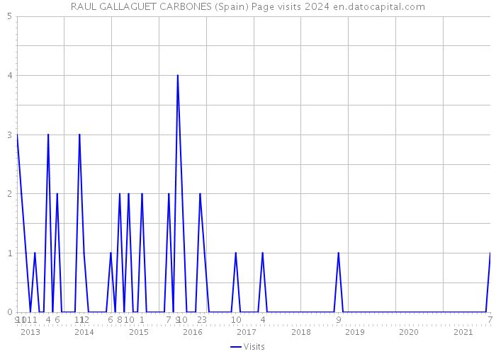 RAUL GALLAGUET CARBONES (Spain) Page visits 2024 