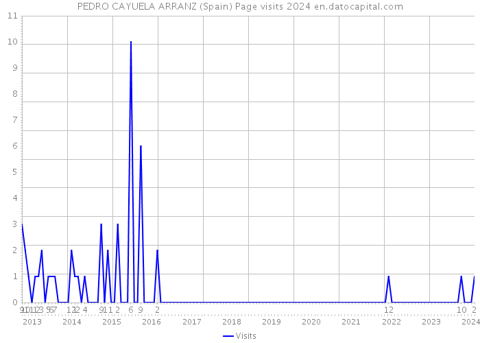 PEDRO CAYUELA ARRANZ (Spain) Page visits 2024 