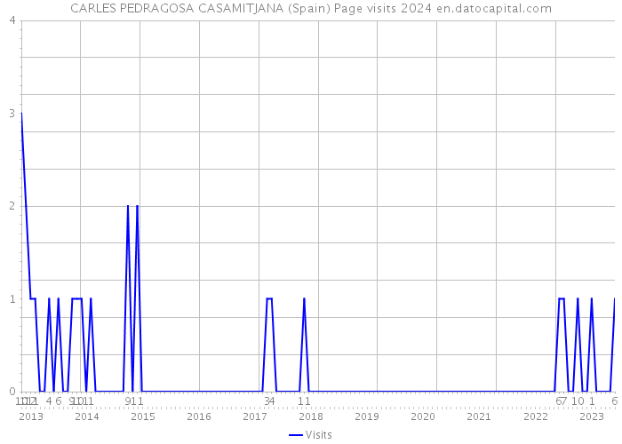 CARLES PEDRAGOSA CASAMITJANA (Spain) Page visits 2024 