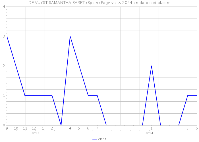 DE VUYST SAMANTHA SARET (Spain) Page visits 2024 