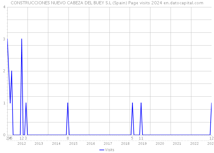 CONSTRUCCIONES NUEVO CABEZA DEL BUEY S.L (Spain) Page visits 2024 