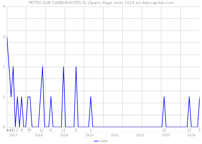 PETRO SUR CARBURANTES SL (Spain) Page visits 2024 