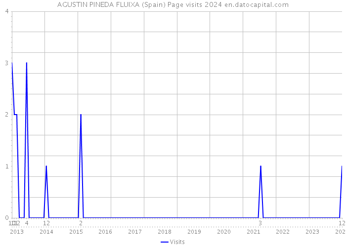 AGUSTIN PINEDA FLUIXA (Spain) Page visits 2024 