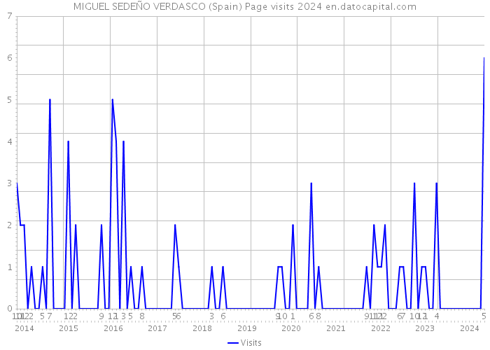 MIGUEL SEDEÑO VERDASCO (Spain) Page visits 2024 