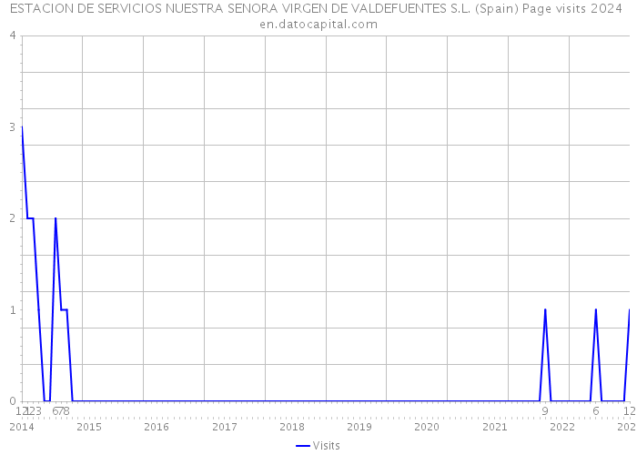 ESTACION DE SERVICIOS NUESTRA SENORA VIRGEN DE VALDEFUENTES S.L. (Spain) Page visits 2024 