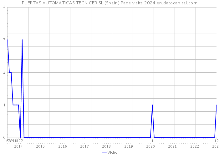 PUERTAS AUTOMATICAS TECNICER SL (Spain) Page visits 2024 