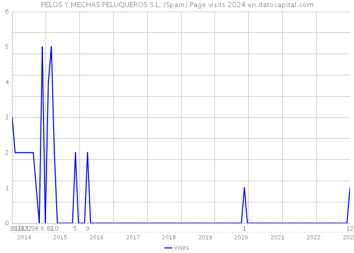 PELOS Y MECHAS PELUQUEROS S.L. (Spain) Page visits 2024 