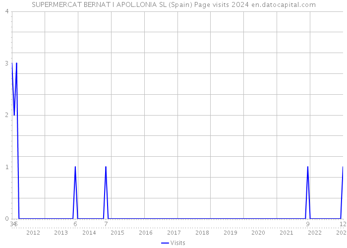 SUPERMERCAT BERNAT I APOL.LONIA SL (Spain) Page visits 2024 