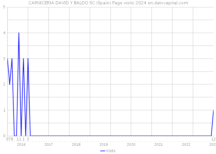 CARNICERIA DAVID Y BALDO SC (Spain) Page visits 2024 