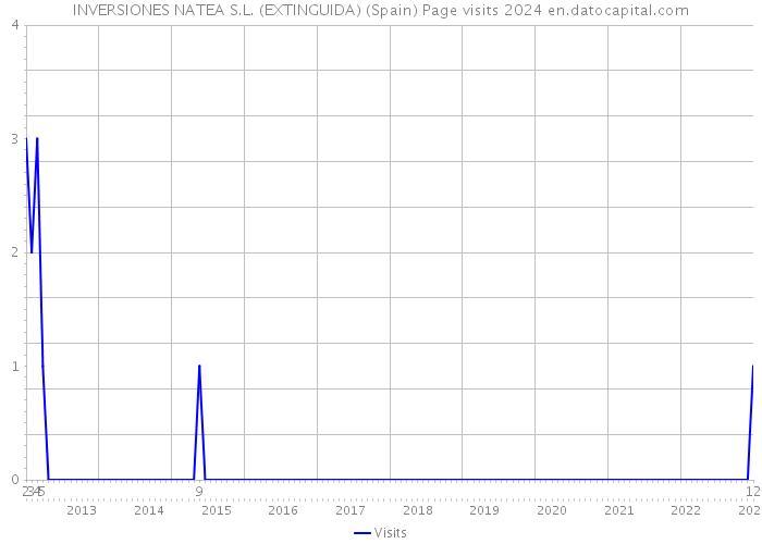 INVERSIONES NATEA S.L. (EXTINGUIDA) (Spain) Page visits 2024 