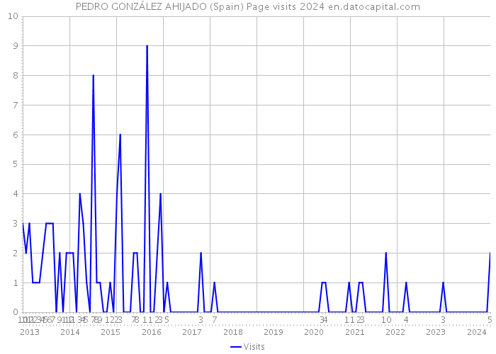 PEDRO GONZÁLEZ AHIJADO (Spain) Page visits 2024 