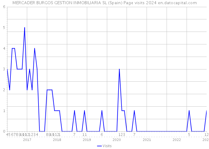 MERCADER BURGOS GESTION INMOBILIARIA SL (Spain) Page visits 2024 