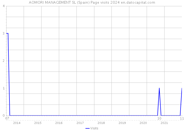 AOMORI MANAGEMENT SL (Spain) Page visits 2024 