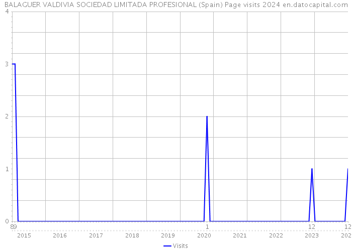 BALAGUER VALDIVIA SOCIEDAD LIMITADA PROFESIONAL (Spain) Page visits 2024 