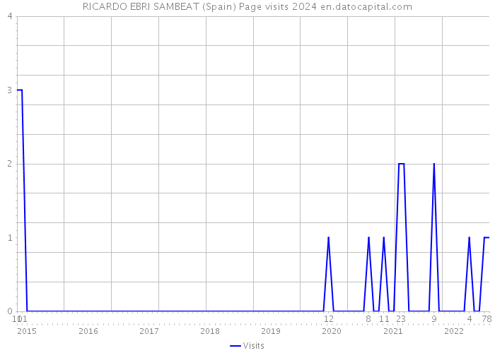 RICARDO EBRI SAMBEAT (Spain) Page visits 2024 