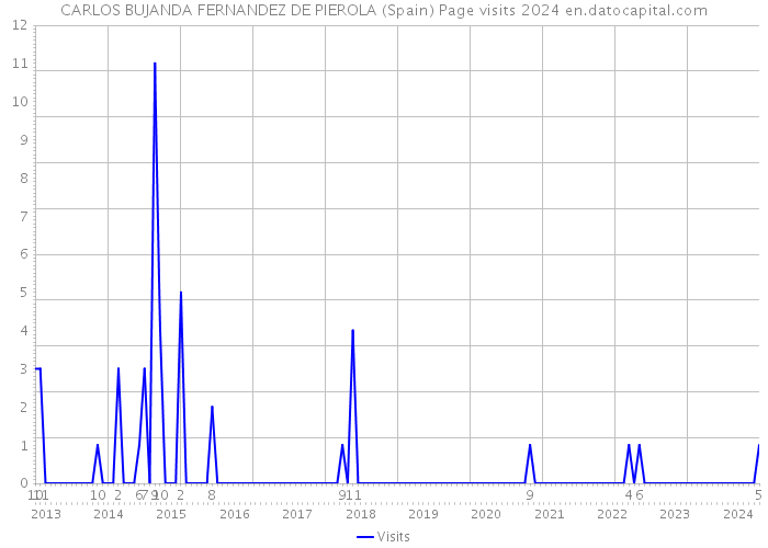 CARLOS BUJANDA FERNANDEZ DE PIEROLA (Spain) Page visits 2024 