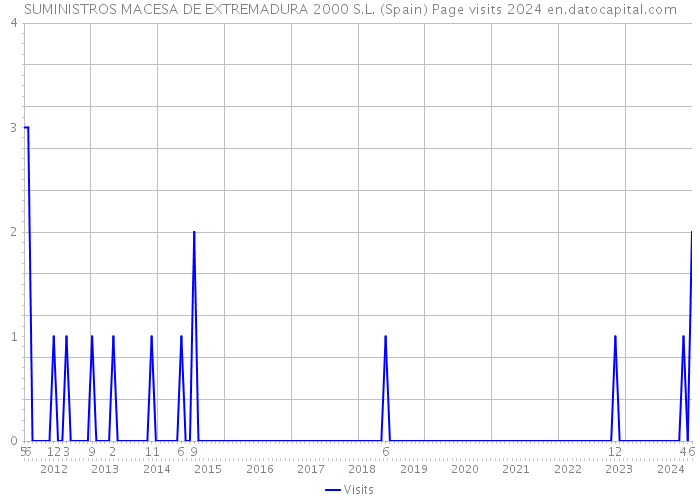 SUMINISTROS MACESA DE EXTREMADURA 2000 S.L. (Spain) Page visits 2024 
