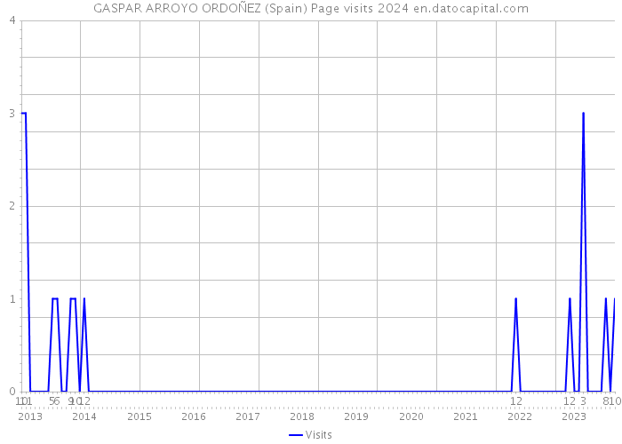 GASPAR ARROYO ORDOÑEZ (Spain) Page visits 2024 