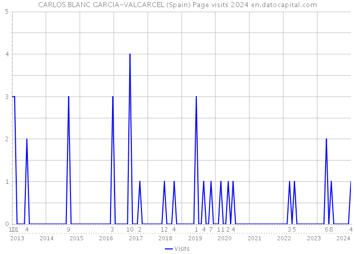 CARLOS BLANC GARCIA-VALCARCEL (Spain) Page visits 2024 