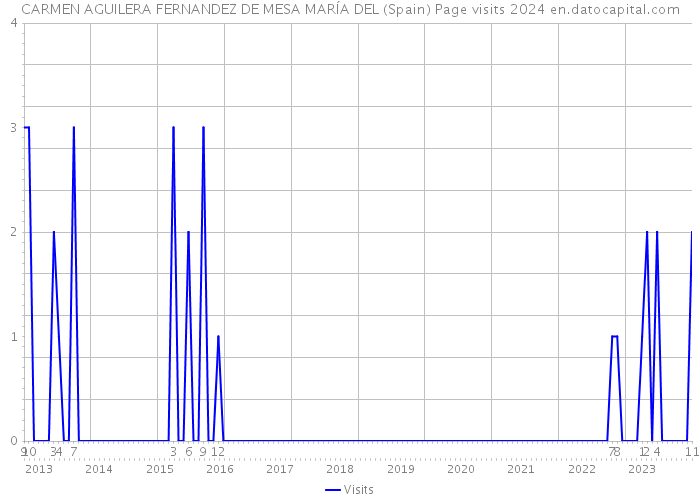 CARMEN AGUILERA FERNANDEZ DE MESA MARÍA DEL (Spain) Page visits 2024 