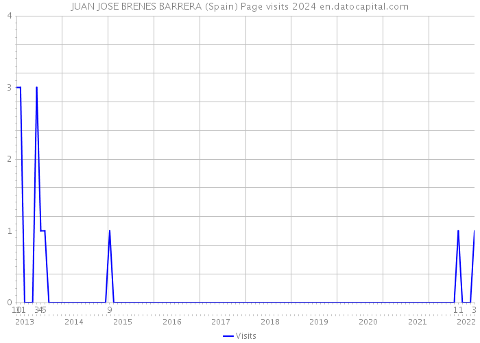 JUAN JOSE BRENES BARRERA (Spain) Page visits 2024 