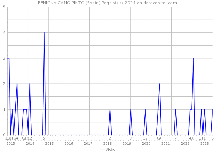 BENIGNA CANO PINTO (Spain) Page visits 2024 
