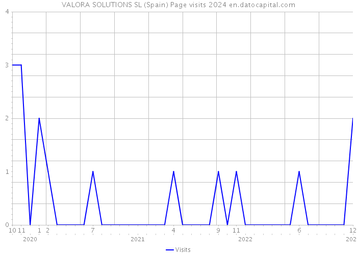 VALORA SOLUTIONS SL (Spain) Page visits 2024 