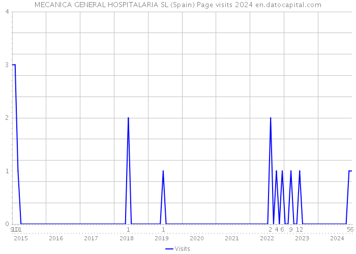 MECANICA GENERAL HOSPITALARIA SL (Spain) Page visits 2024 