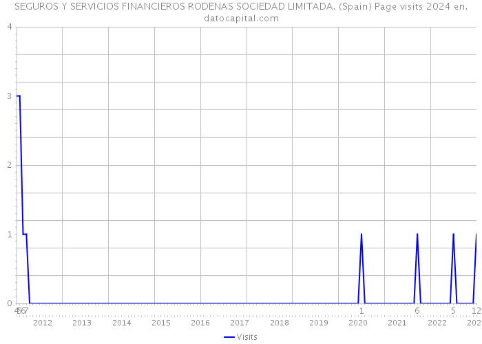 SEGUROS Y SERVICIOS FINANCIEROS RODENAS SOCIEDAD LIMITADA. (Spain) Page visits 2024 