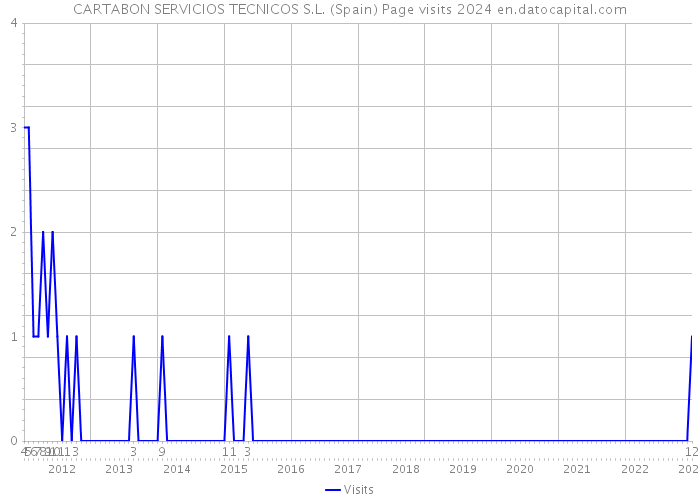 CARTABON SERVICIOS TECNICOS S.L. (Spain) Page visits 2024 