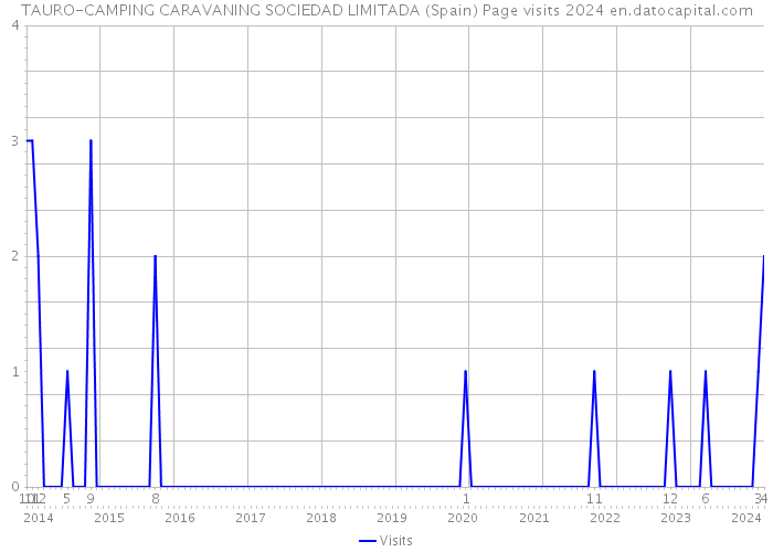 TAURO-CAMPING CARAVANING SOCIEDAD LIMITADA (Spain) Page visits 2024 
