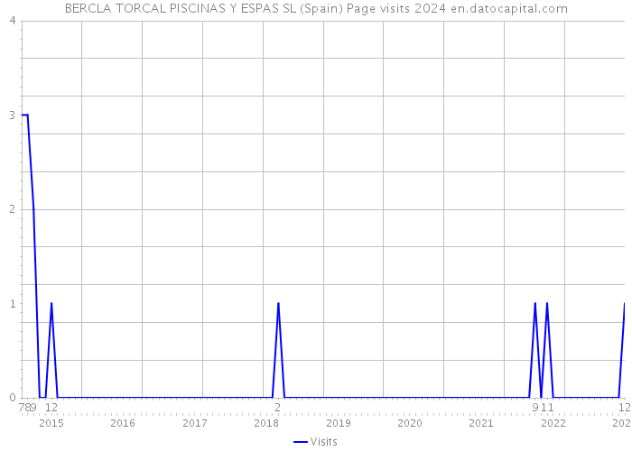 BERCLA TORCAL PISCINAS Y ESPAS SL (Spain) Page visits 2024 