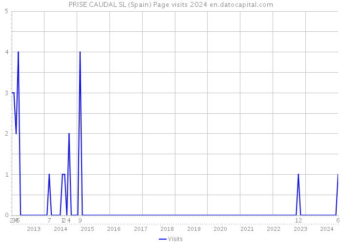 PRISE CAUDAL SL (Spain) Page visits 2024 
