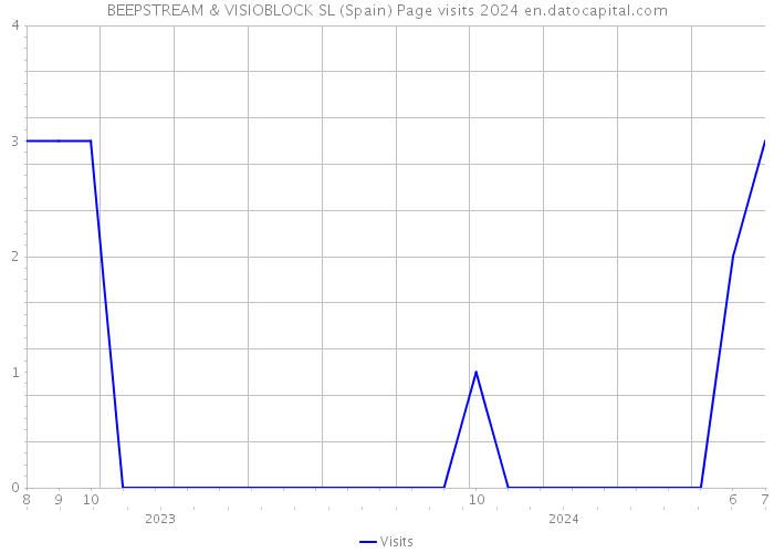 BEEPSTREAM & VISIOBLOCK SL (Spain) Page visits 2024 