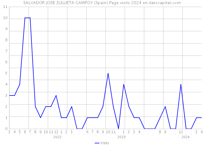 SALVADOR JOSE ZULUETA CAMPOY (Spain) Page visits 2024 