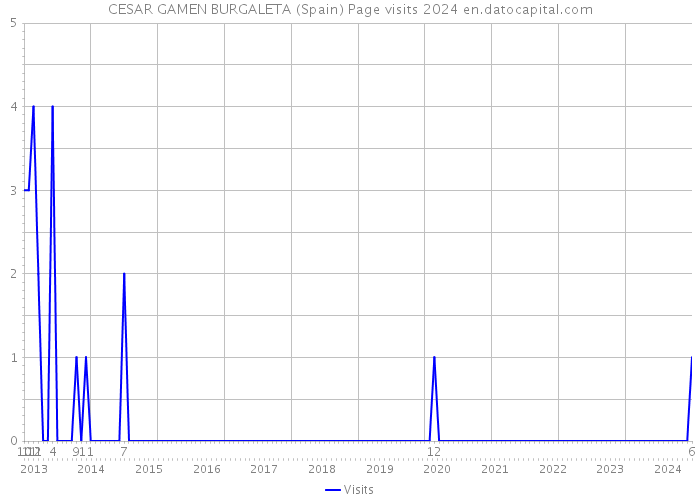 CESAR GAMEN BURGALETA (Spain) Page visits 2024 