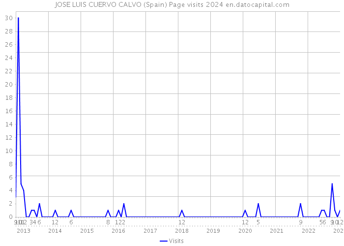 JOSE LUIS CUERVO CALVO (Spain) Page visits 2024 