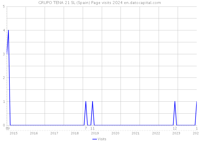 GRUPO TENA 21 SL (Spain) Page visits 2024 