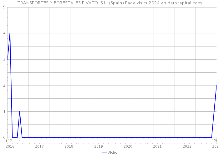 TRANSPORTES Y FORESTALES PIVATO S.L. (Spain) Page visits 2024 