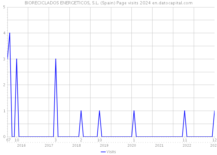 BIORECICLADOS ENERGETICOS, S.L. (Spain) Page visits 2024 
