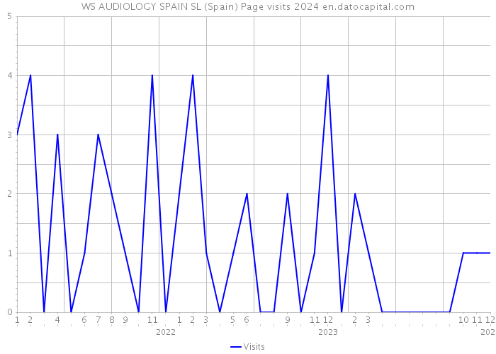 WS AUDIOLOGY SPAIN SL (Spain) Page visits 2024 