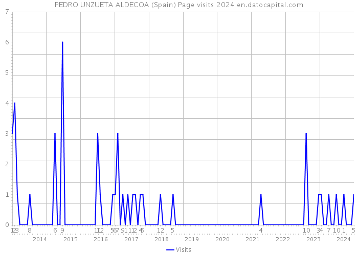 PEDRO UNZUETA ALDECOA (Spain) Page visits 2024 