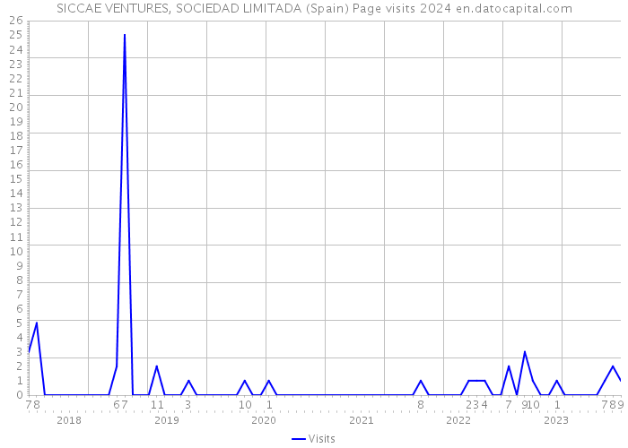 SICCAE VENTURES, SOCIEDAD LIMITADA (Spain) Page visits 2024 