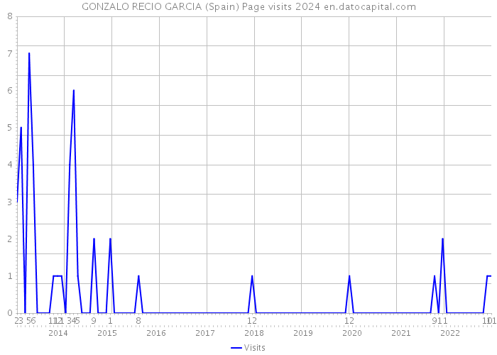 GONZALO RECIO GARCIA (Spain) Page visits 2024 