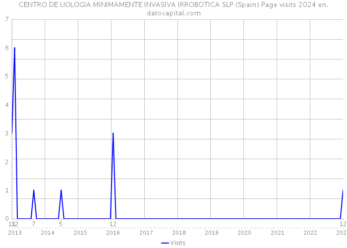 CENTRO DE UOLOGIA MINIMAMENTE INVASIVA IRROBOTICA SLP (Spain) Page visits 2024 