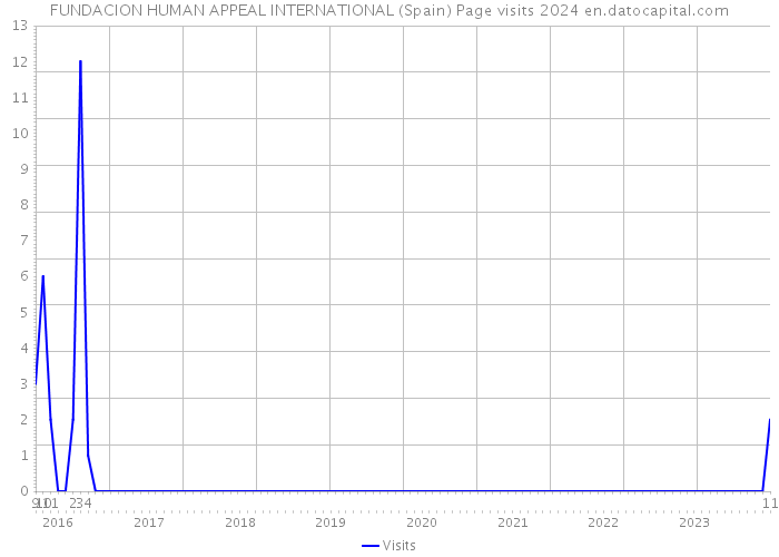 FUNDACION HUMAN APPEAL INTERNATIONAL (Spain) Page visits 2024 