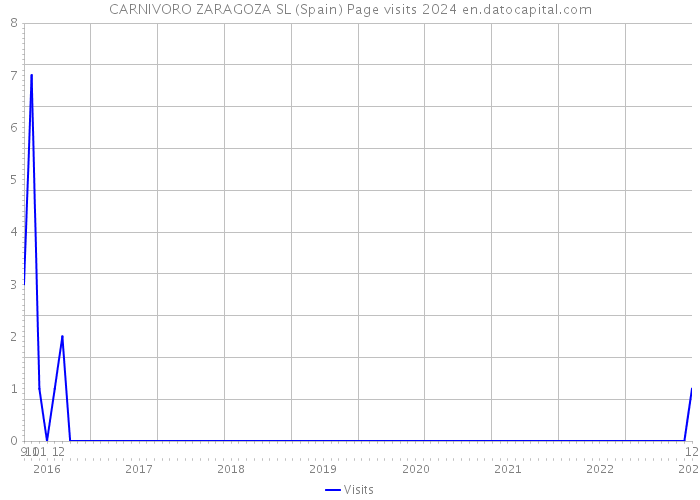 CARNIVORO ZARAGOZA SL (Spain) Page visits 2024 