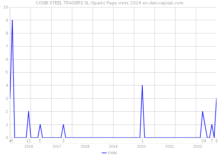 COSBI STEEL TRADERS SL (Spain) Page visits 2024 