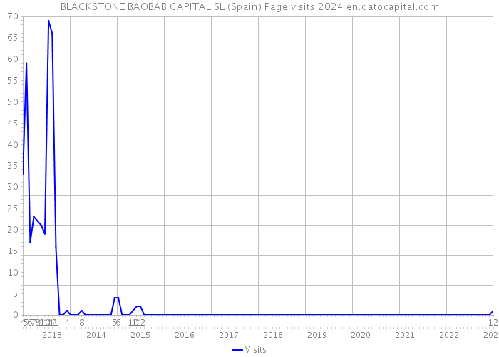 BLACKSTONE BAOBAB CAPITAL SL (Spain) Page visits 2024 